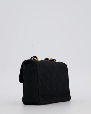 Chanel Vintage Black Ultra Mini Classic Bag in Canvas with 24k Gold Hardware