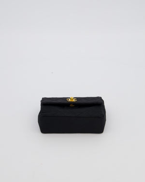 Chanel Vintage Black Ultra Mini Classic Bag in Canvas with 24k Gold Hardware