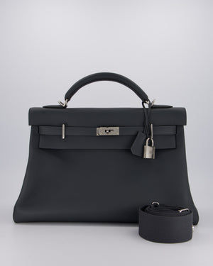 *RARE* Hermès Kelly 42 Maxi Retourne Bag in Gris Misty Togo Leather with Palladium Hardware