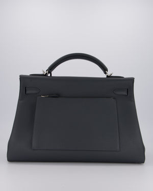 *RARE* Hermès Kelly 42 Maxi Retourne Bag in Gris Misty Togo Leather with Palladium Hardware