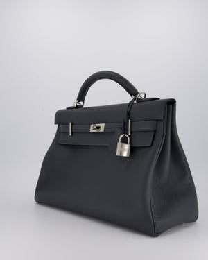 *RARE* Hermès Kelly 42 Maxi Retourne Bag in Gris Misty Togo Leather with Palladium Hardware