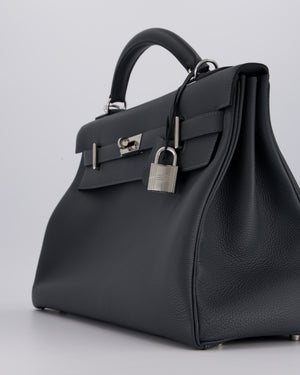 *RARE* Hermès Kelly 42 Maxi Retourne Bag in Gris Misty Togo Leather with Palladium Hardware
