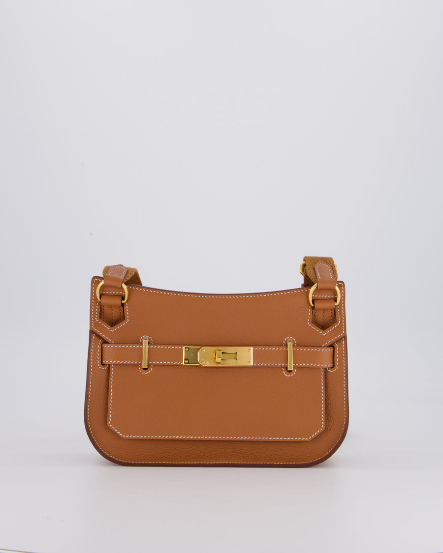 *RARE* Hermès Mini Jypsiere Bag in Gold Evercolour Leather with Gold Hardware