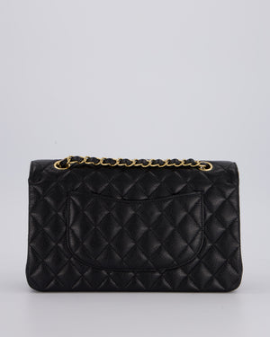 Chanel Black Medium Classic Double Flap Bag in Caviar Leather with Gold Hardware