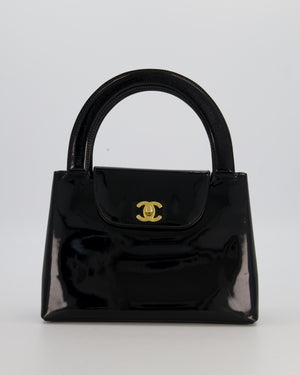 *RARE* Chanel Vintage Black Kelly Shopping Bag in Patent Leather with 24k Gold Hardware