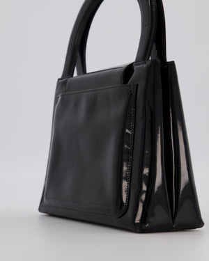 *RARE* Chanel Vintage Black Kelly Shopping Bag in Patent Leather with 24k Gold Hardware