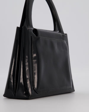 *RARE* Chanel Vintage Black Kelly Shopping Bag in Patent Leather with 24k Gold Hardware