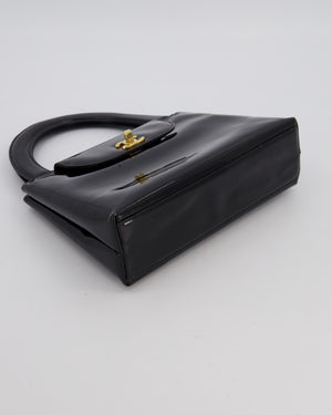 *RARE* Chanel Vintage Black Kelly Shopping Bag in Patent Leather with 24k Gold Hardware