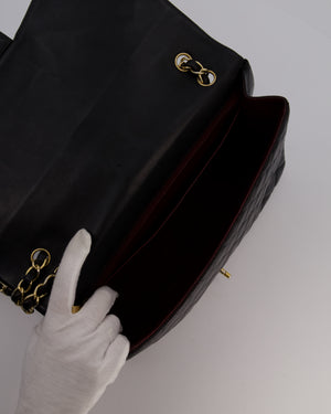 Chanel Black Maxi Classic Single Flap Bag in Lambskin Leather with Gold Hardware
