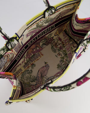 Christian Dior Fall 2023 Special Edition Multi-Colour Canvas Book Tote with Indian Animals Embroideries and Logo