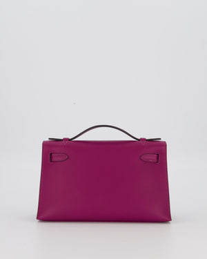 *RARE COLOUR* Hermès Kelly Pochette Bag in Anemone Swift Leather and Gold Hardware