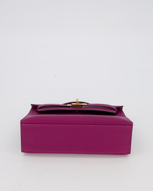 *RARE COLOUR* Hermès Kelly Pochette Bag in Anemone Swift Leather and Gold Hardware
