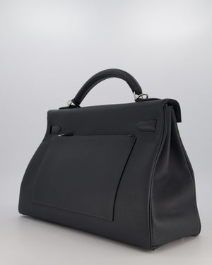 *RARE* Hermès Kelly 42 Maxi Retourne Bag in Gris Misty Togo Leather with Palladium Hardware