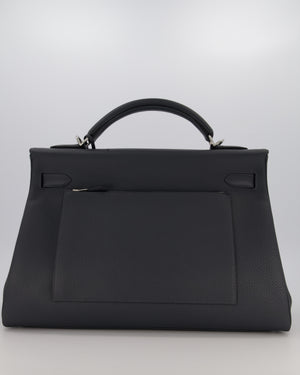 *RARE* Hermès Kelly 42 Maxi Retourne Bag in Gris Misty Togo Leather with Palladium Hardware
