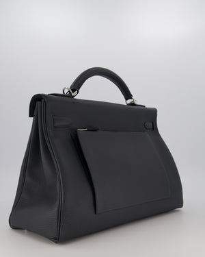 *RARE* Hermès Kelly 42 Maxi Retourne Bag in Gris Misty Togo Leather with Palladium Hardware