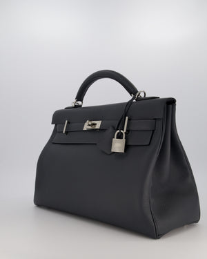 *RARE* Hermès Kelly 42 Maxi Retourne Bag in Gris Misty Togo Leather with Palladium Hardware