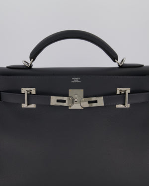 *RARE* Hermès Kelly 42 Maxi Retourne Bag in Gris Misty Togo Leather with Palladium Hardware