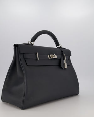 *RARE* Hermès Kelly 42 Maxi Retourne Bag in Gris Misty Togo Leather with Palladium Hardware
