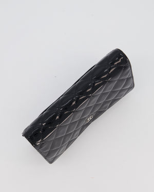 Chanel Black Wallet on Chain Bag with CC Logo in Patent Leather with Silver Hardware