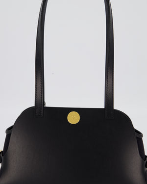 *HOT & RARE* Hermès Tablier Sellier Bag in Noir Hunter Cowhide, Noir Swift Leather and Noir Militaire Canvas with Gold Hardware