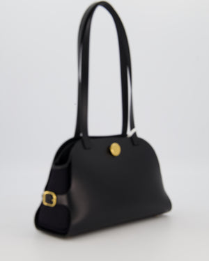 *HOT & RARE* Hermès Tablier Sellier Bag in Noir Hunter Cowhide, Noir Swift Leather and Noir Militaire Canvas with Gold Hardware