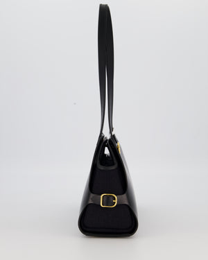 *HOT & RARE* Hermès Tablier Sellier Bag in Noir Hunter Cowhide, Noir Swift Leather and Noir Militaire Canvas with Gold Hardware