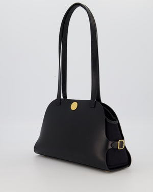 *HOT & RARE* Hermès Tablier Sellier Bag in Noir Hunter Cowhide, Noir Swift Leather and Noir Militaire Canvas with Gold Hardware