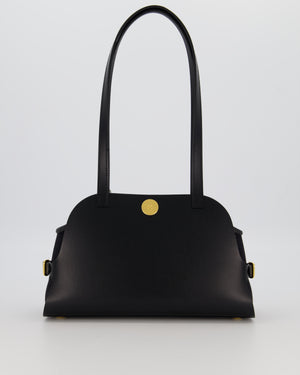 *HOT & RARE* Hermès Tablier Sellier Bag in Noir Hunter Cowhide, Noir Swift Leather and Noir Militaire Canvas with Gold Hardware