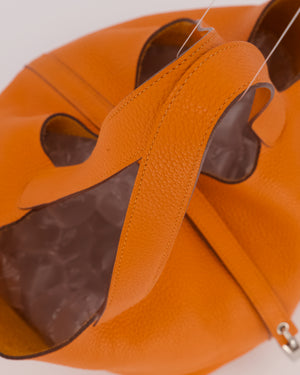 Hermès Picotin 22 Lock Bag in Orange Clemence Leather with Palladium Hardware