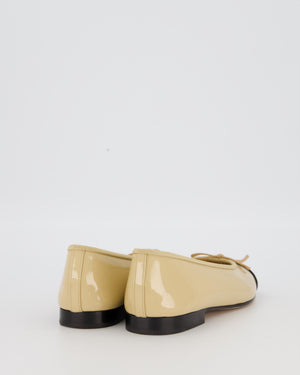 Chanel Patent Beige and Black Ballet Flats Size EU 36.5C (UK 3.5)