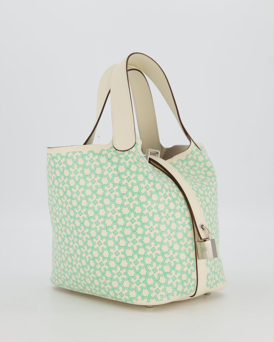 Hermès Picotin 18 Lucky Daisy Bag in Nata Swift Leather with Palladium Hardware