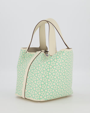 Hermès Picotin 18 Lucky Daisy Bag in Nata Swift Leather with Palladium Hardware