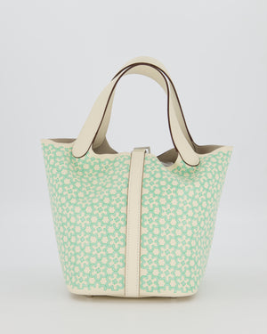 Hermès Picotin 18 Lucky Daisy Bag in Nata Swift Leather with Palladium Hardware