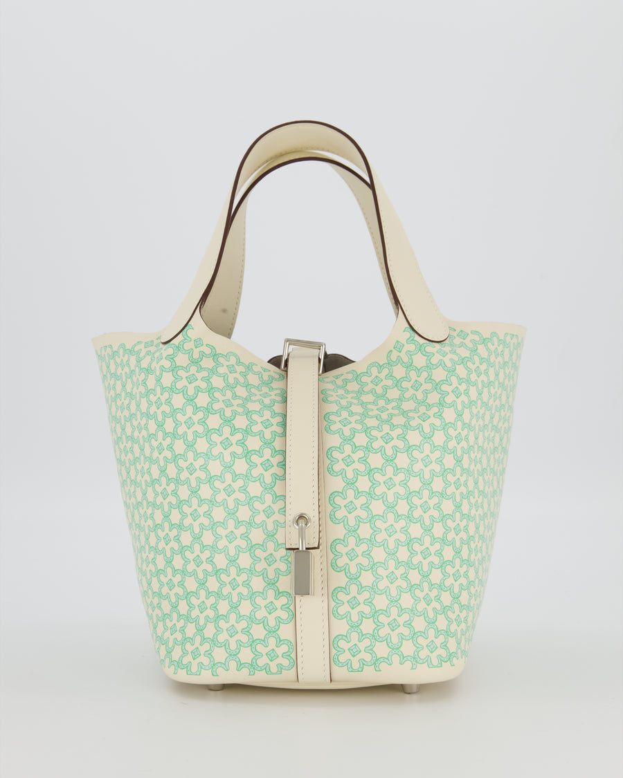 Hermès Picotin 18 Lucky Daisy Bag in Nata Swift Leather with Palladium Hardware