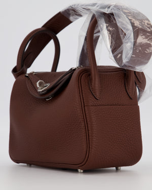 Hermès Mini Lindy Bag in Terre Togo Leather with Palladium Hardware