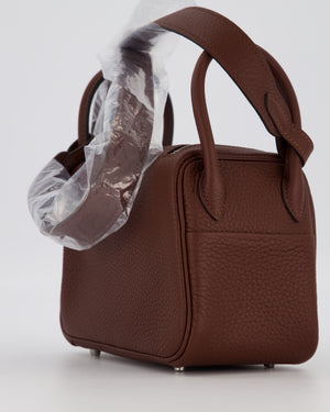 Hermès Mini Lindy Bag in Terre Togo Leather with Palladium Hardware