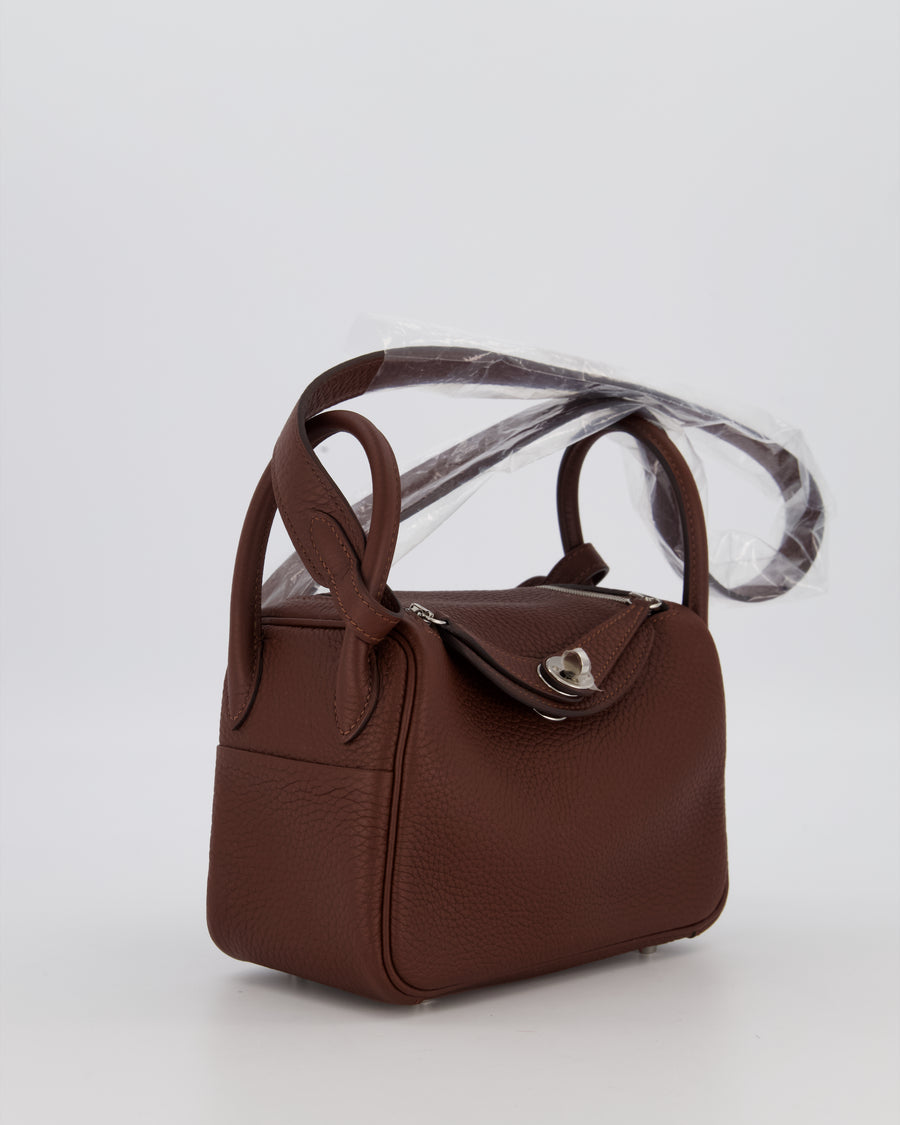 Hermès Mini Lindy Bag in Terre Togo Leather with Palladium Hardware