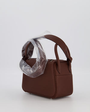Hermès Mini Lindy Bag in Terre Togo Leather with Palladium Hardware