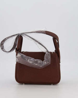 Hermès Mini Lindy Bag in Terre Togo Leather with Palladium Hardware