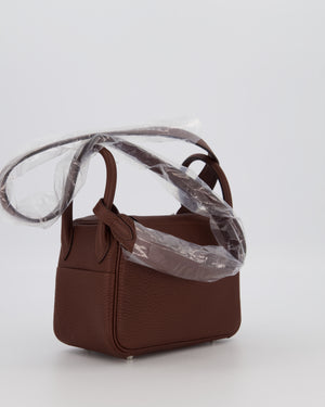 Hermès Mini Lindy Bag in Terre Togo Leather with Palladium Hardware