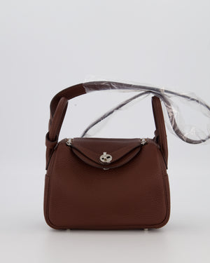 Hermès Mini Lindy Bag in Terre Togo Leather with Palladium Hardware