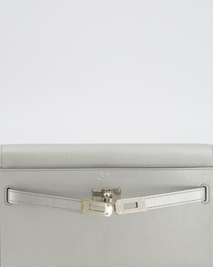*RARE* Hermès Kelly To Go Bag in Argent Chevre Chamkilight Leather with Palladium Hardware