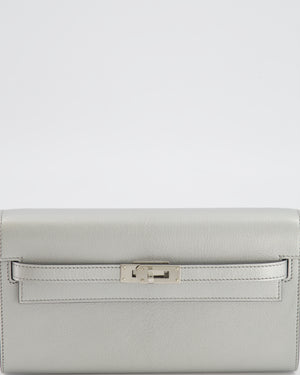 *RARE* Hermès Kelly To Go Bag in Argent Chevre Chamkilight Leather with Palladium Hardware