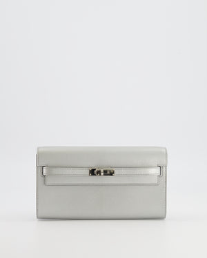 *RARE* Hermès Kelly To Go Bag in Argent Chevre Chamkilight Leather with Palladium Hardware