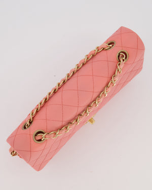 Chanel Pink Medium Classic Double Flap Bag in Lambskin Leather With Gold Hardware