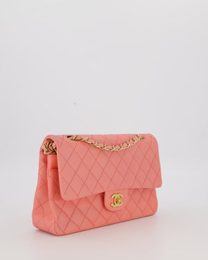 Chanel Pink Medium Classic Double Flap Bag in Lambskin Leather With Gold Hardware