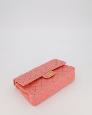 Chanel Pink Medium Classic Double Flap Bag in Lambskin Leather With Gold Hardware