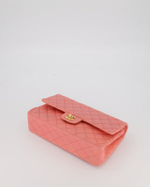 Chanel Pink Medium Classic Double Flap Bag in Lambskin Leather With Gold Hardware