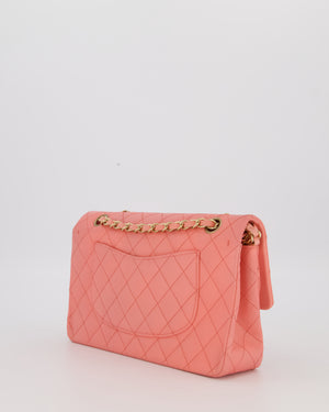 Chanel Pink Medium Classic Double Flap Bag in Lambskin Leather With Gold Hardware