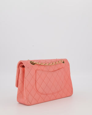 Chanel Pink Medium Classic Double Flap Bag in Lambskin Leather With Gold Hardware